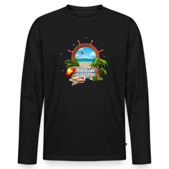 Older People It's Weird Being the Same Age as Old - Men's Premium Organic Long Sleeve Shirt - black - Front - Nico (187cm)
