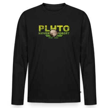 N’oubliez jamais Pluto Design Retro Style Funny Space - T-shirt manches longues Premium bio Homme - noir - Devant - Nico (187cm)