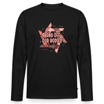 Bannir nos corps protéger la liberté Choisir les femmes - T-shirt manches longues Premium bio Homme - noir - Devant - Nico (187cm)