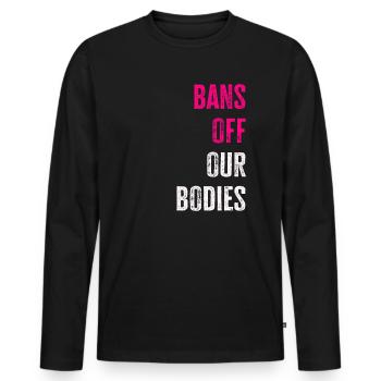 Bannir nos corps protéger la liberté Choisir les femmes - T-shirt manches longues Premium bio Homme - noir - Devant - Nico (187cm)