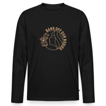 Bannir nos corps protéger la liberté Choisir les femmes - T-shirt manches longues Premium bio Homme - noir - Devant - Nico (187cm)