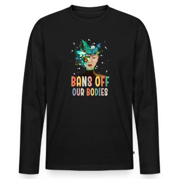 Bannir nos corps protéger la liberté Choisir les femmes - T-shirt manches longues Premium bio Homme - noir - Devant - Nico (187cm)