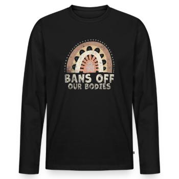 Bannir nos corps protéger la liberté Choisir les femmes - T-shirt manches longues Premium bio Homme - noir - Devant - Nico (187cm)