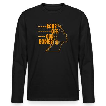 Bannir nos corps protéger la liberté Choisir les femmes - T-shirt manches longues Premium bio Homme - noir - Devant - Nico (187cm)