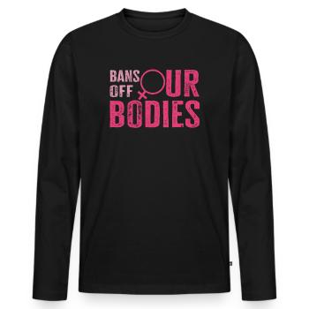 Bannir nos corps protéger la liberté Choisir les femmes - T-shirt manches longues Premium bio Homme - noir - Devant - Nico (187cm)