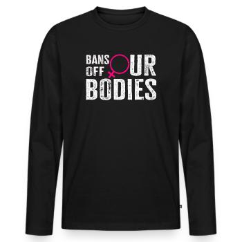 Bannir nos corps protéger la liberté Choisir les femmes - T-shirt manches longues Premium bio Homme - noir - Devant - Nico (187cm)
