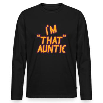 I am That Auntie - Männer Premium Bio Langarmshirt - Schwarz - Vorne - Nico (187cm)
