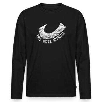 Women's Rights Vote We're Ruthless Human And Women - Men's Premium Organic Long Sleeve Shirt - black - Front - Nico (187cm)