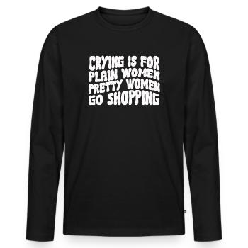 Jolies femmes vont faire du shopping Forte Maman Maman Maman - T-shirt manches longues Premium bio Homme - noir - Devant - Nico (187cm)