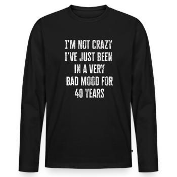 40 Years Old Vintage 1982 Limited Edition 40th - Männer Premium Bio Langarmshirt - Schwarz - Vorne - Nico (187cm)