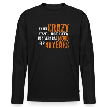 40 Years Old Vintage 1982 Limited Edition 40th - Männer Premium Bio Langarmshirt - Schwarz - Vorne - Nico (187cm)