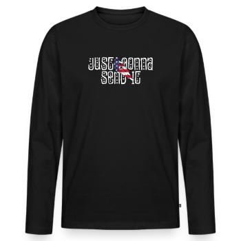 Just Gonna Send It American Flag Motocross - Männer Premium Bio Langarmshirt - Schwarz - Vorne - Nico (187cm)