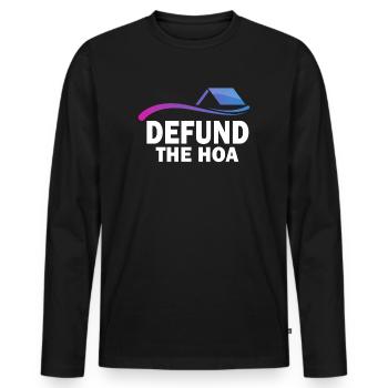 Defund The HOA - T-shirt manches longues Premium bio Homme - noir - Devant - Nico (187cm)