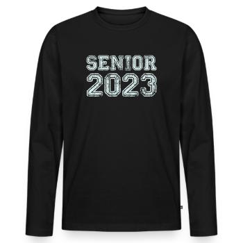 Senior 2023 Dabbing Dab de 2023 Seniors Graduation - T-shirt manches longues Premium bio Homme - noir - Devant - Nico (187cm)