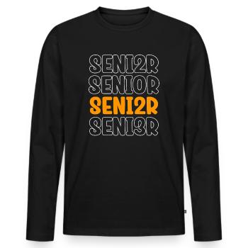 Senior 2023 Dabbing Dab de 2023 Seniors Graduation - T-shirt manches longues Premium bio Homme - noir - Devant - Nico (187cm)