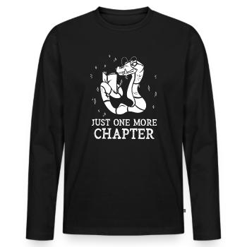 Just One More Chapter I Promise Reading - Männer Premium Bio Langarmshirt - Schwarz - Vorne - Nico (187cm)