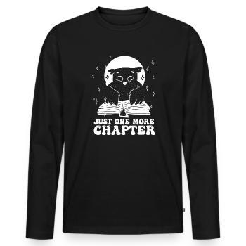 Just One More Chapter I Promise Reading - Männer Premium Bio Langarmshirt - Schwarz - Vorne - Nico (187cm)