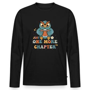 Just One More Chapter I Promise Reading - Männer Premium Bio Langarmshirt - Schwarz - Vorne - Nico (187cm)