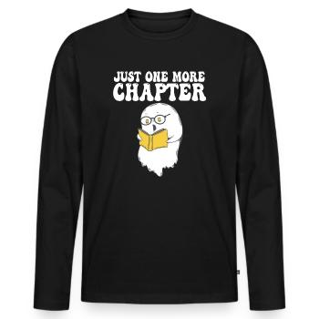 Just One More Chapter I Promise Reading - Männer Premium Bio Langarmshirt - Schwarz - Vorne - Nico (187cm)
