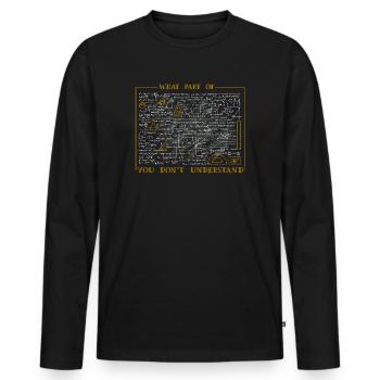 Quelle partie de Ne comprenez-vous pas - T-shirt manches longues Premium bio Homme - noir - Devant - Nico (187cm)