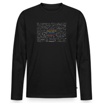 Quelle partie de Ne comprenez-vous pas - T-shirt manches longues Premium bio Homme - noir - Devant - Nico (187cm)