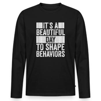Beautiful Day Behavioral Shape Behaviors - Men's Premium Organic Long Sleeve Shirt - black - Front - Nico (187cm)