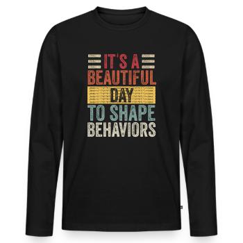 Beautiful Day Behavioral Shape Behaviors - Men's Premium Organic Long Sleeve Shirt - black - Front - Nico (187cm)
