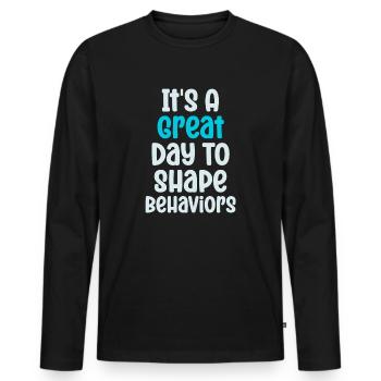 Beautiful Day Behavioral Shape Behaviors - Men's Premium Organic Long Sleeve Shirt - black - Front - Nico (187cm)