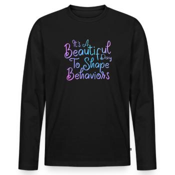 Beautiful Day Behavioral Shape Behaviors - Men's Premium Organic Long Sleeve Shirt - black - Front - Nico (187cm)