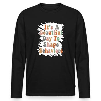 Beautiful Day Behavioral Shape Behaviors - Men's Premium Organic Long Sleeve Shirt - black - Front - Nico (187cm)