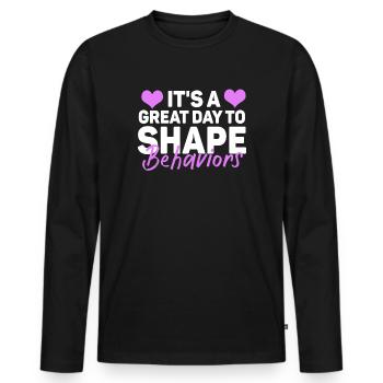 Beautiful Day Behavioral Shape Behaviors - Men's Premium Organic Long Sleeve Shirt - black - Front - Nico (187cm)