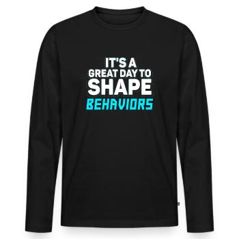 Beautiful Day Behavioral Shape Behaviors - Men's Premium Organic Long Sleeve Shirt - black - Front - Nico (187cm)