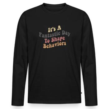 Beautiful Day Behavioral Shape Behaviors - Men's Premium Organic Long Sleeve Shirt - black - Front - Nico (187cm)