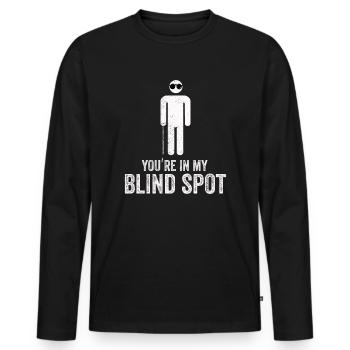 Bewusstsein für blinde Blindheit Sehbehinderte - Männer Premium Bio Langarmshirt - Schwarz - Vorne - Nico (187cm)