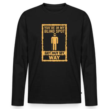 Bewusstsein für blinde Blindheit Sehbehinderte - Männer Premium Bio Langarmshirt - Schwarz - Vorne - Nico (187cm)