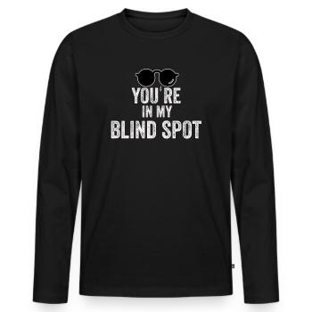 Bewusstsein für blinde Blindheit Sehbehinderte - Männer Premium Bio Langarmshirt - Schwarz - Vorne - Nico (187cm)
