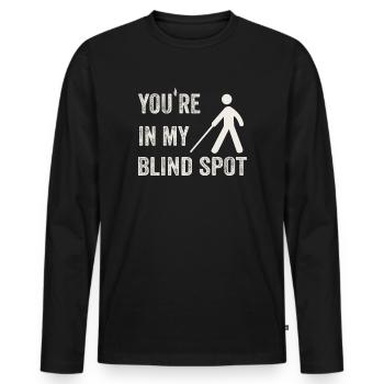 Bewusstsein für blinde Blindheit Sehbehinderte - Männer Premium Bio Langarmshirt - Schwarz - Vorne - Nico (187cm)
