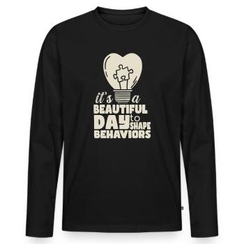 Beautiful Day Behavioral Shape Behaviors - Men's Premium Organic Long Sleeve Shirt - black - Front - Nico (187cm)
