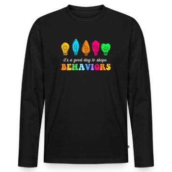 Beautiful Day Behavioral Shape Behaviors - Men's Premium Organic Long Sleeve Shirt - black - Front - Nico (187cm)