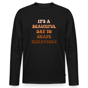 Beautiful Day Behavioral Shape Behaviors - Men's Premium Organic Long Sleeve Shirt - black - Front - Nico (187cm)