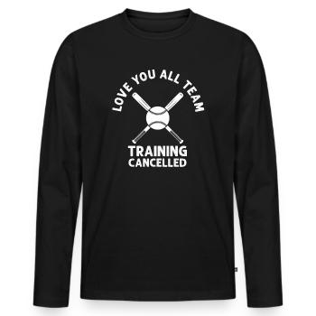 Love You Team Training Baseball annulé - T-shirt manches longues Premium bio Homme - noir - Devant - Nico (187cm)