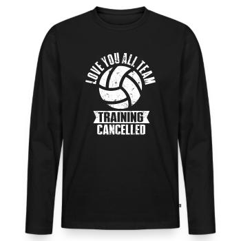 Love You Teamtraining abgebrochen Volleyball - Männer Premium Bio Langarmshirt - Schwarz - Vorne - Nico (187cm)