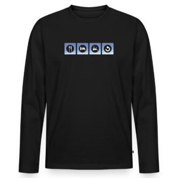 Spin And Indoor Cycling Apparel - T-shirt manches longues Premium bio Homme - noir - Devant - Nico (187cm)