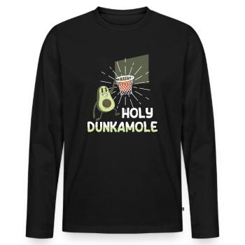 Holy Dunkamole Basketball Streetball Avocat - T-shirt manches longues Premium bio Homme - noir - Devant - Nico (187cm)
