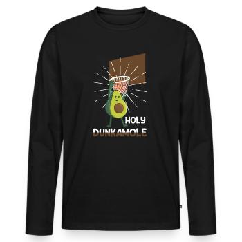 Holy Dunkamole Basketball Streetball Avocat - T-shirt manches longues Premium bio Homme - noir - Devant - Nico (187cm)