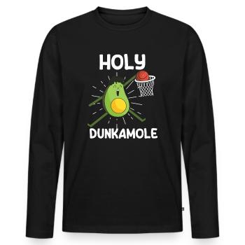 Holy Dunkamole Basketball Streetball Avocat - T-shirt manches longues Premium bio Homme - noir - Devant - Nico (187cm)