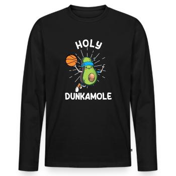 Holy Dunkamole Basketball Streetball Avocat - T-shirt manches longues Premium bio Homme - noir - Devant - Nico (187cm)