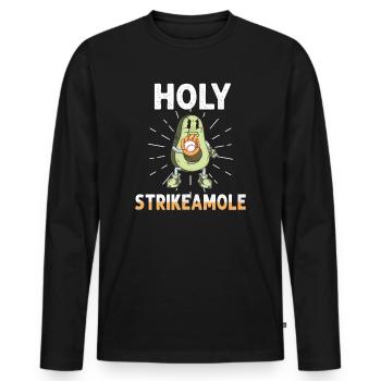 Holy Strikeamole Baseball Softball Avocat - T-shirt manches longues Premium bio Homme - noir - Devant - Nico (187cm)