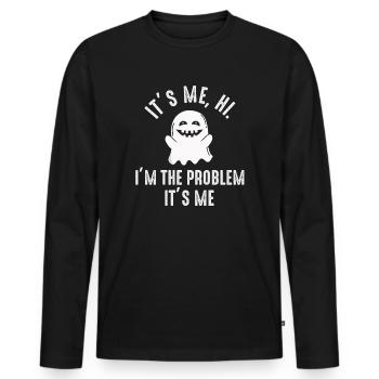 It's Me, Hi, I'm The Problem - Men's Premium Organic Long Sleeve Shirt - black - Front - Nico (187cm)