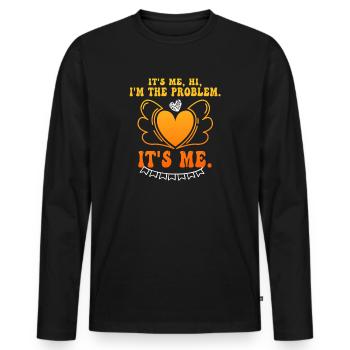 It's Me, Hi, I'm The Problem - Men's Premium Organic Long Sleeve Shirt - black - Front - Nico (187cm)